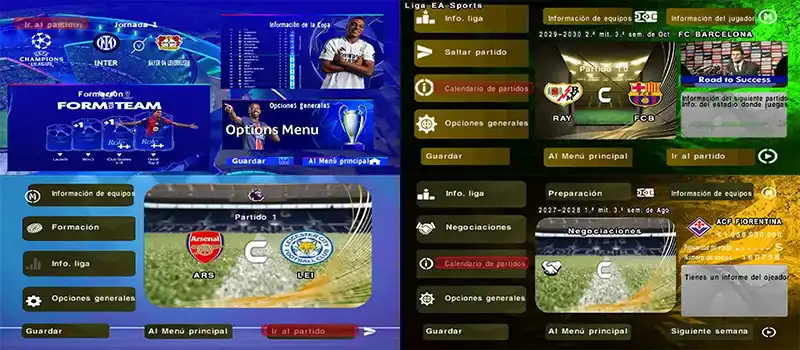 NUEVOS MENUS